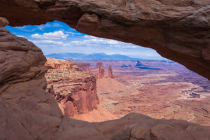Mesa Arch in Canyonlands off the Shafer Trail